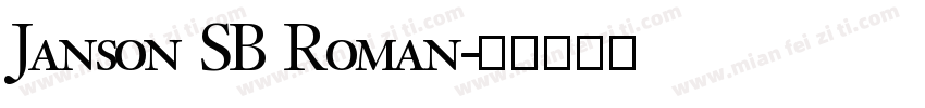 Janson SB Roman字体转换